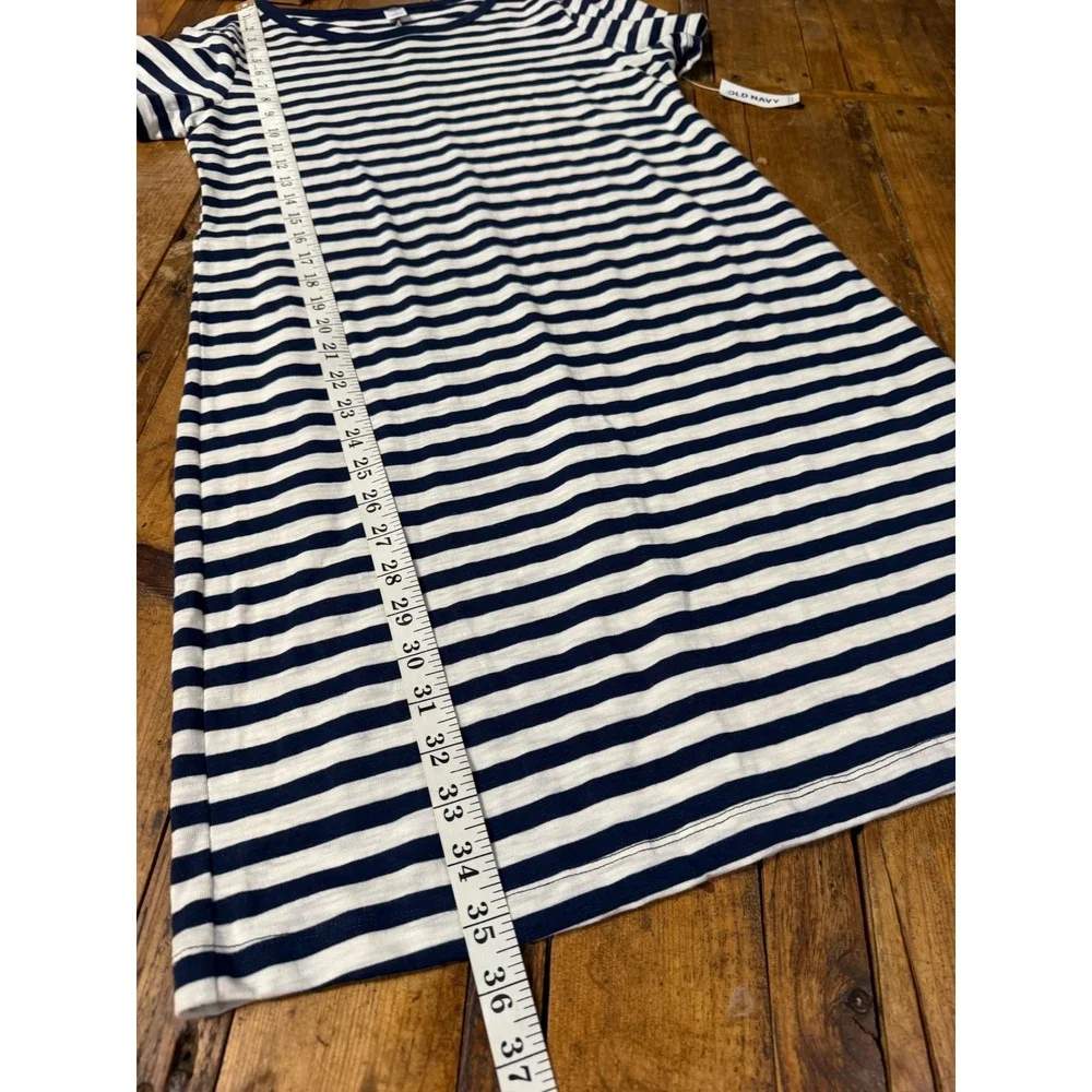 Old Navy T Shirt Dress Women's M Coastal Nautical Preppy Minimalist Capsule - Picture 4 of 8
